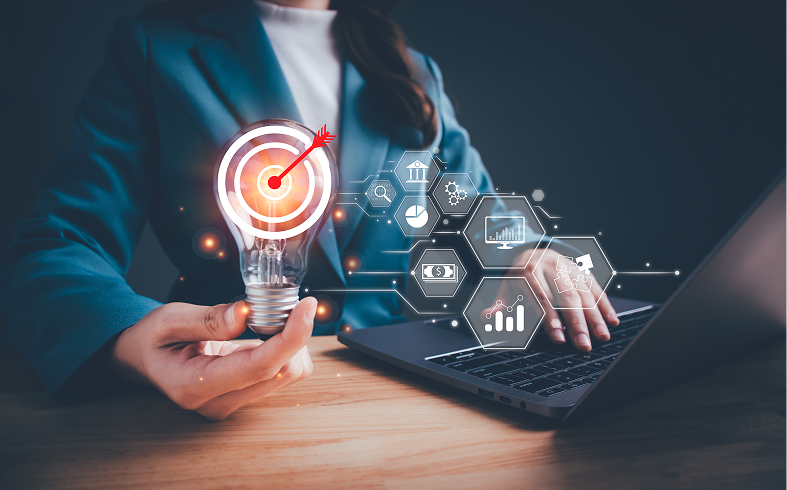 Target-focused light bulb and digital analytics